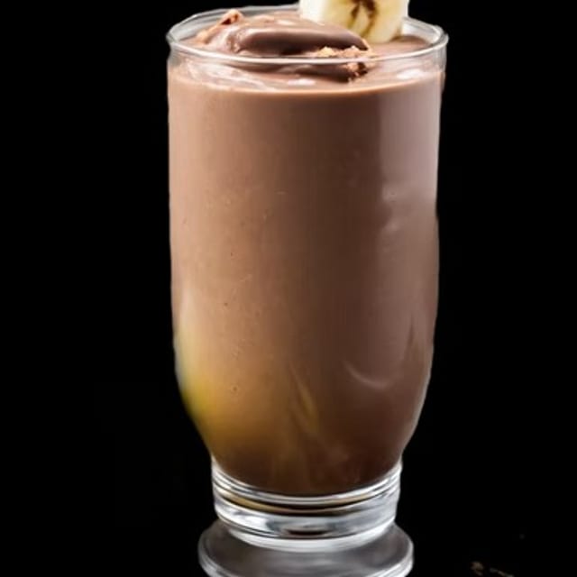 Chocolate PB Banana Smoothie.