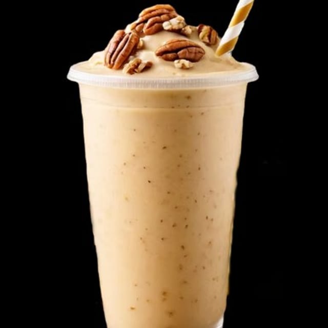 Banana Caramel Pecan Smoothie.